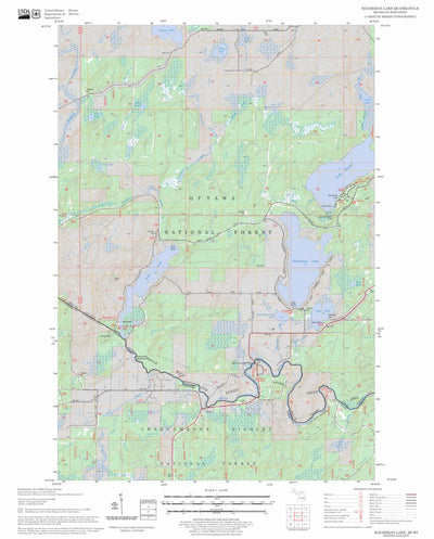 US Forest Service - Topo Hagerman Lake, MI - WI FSTopo Legacy digital map