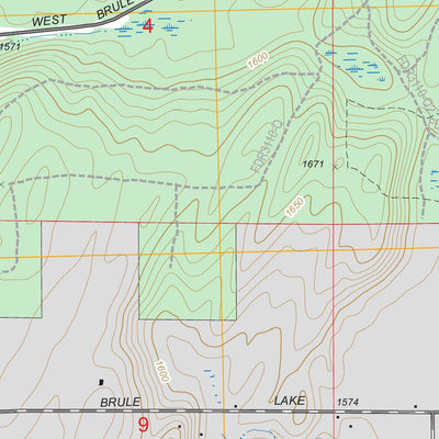 US Forest Service - Topo Hagerman Lake, MI - WI FSTopo Legacy digital map