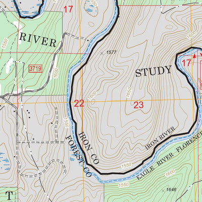US Forest Service - Topo Hagerman Lake, MI - WI FSTopo Legacy digital map