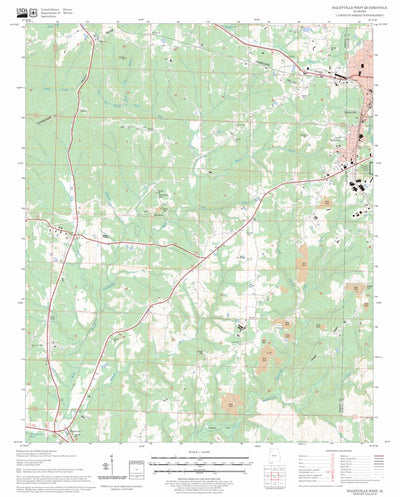 US Forest Service - Topo Haleyville West, AL FSTopo Legacy digital map