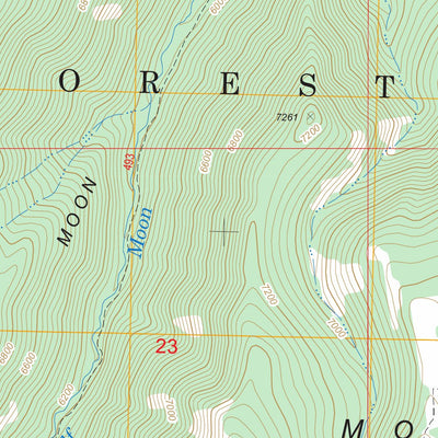 US Forest Service - Topo Half Moon Canyon, MT FSTopo Legacy digital map
