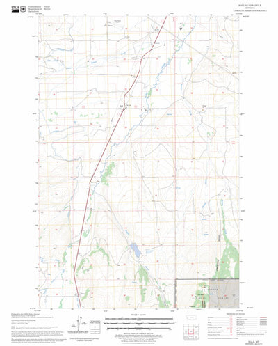 US Forest Service - Topo Hall, MT FSTopo Legacy digital map