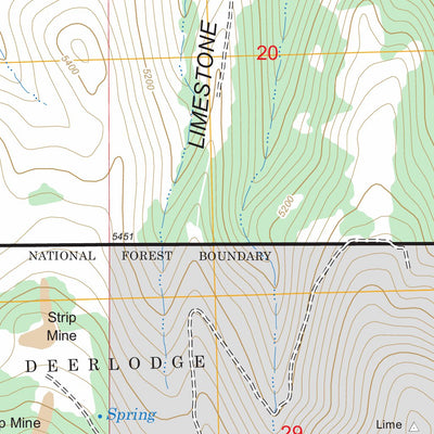 US Forest Service - Topo Hall, MT FSTopo Legacy digital map
