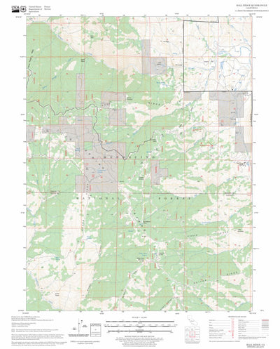 US Forest Service - Topo Hall Ridge, CA FSTopo Legacy digital map