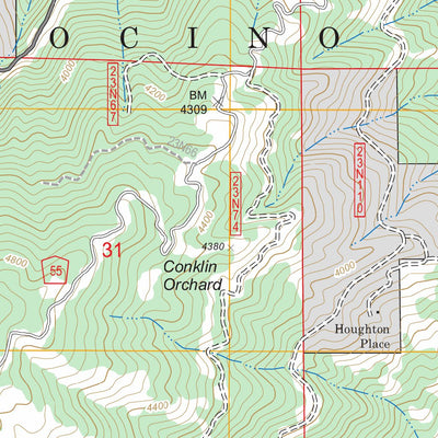 US Forest Service - Topo Hall Ridge, CA FSTopo Legacy digital map