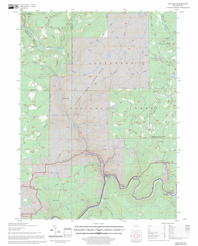 US Forest Service - Topo Hallton, PA FSTopo Legacy digital map