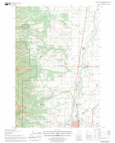 US Forest Service - Topo Hamilton North, MT FSTopo Legacy digital map