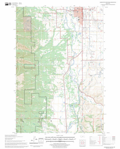 US Forest Service - Topo Hamilton South, MT FSTopo Legacy digital map