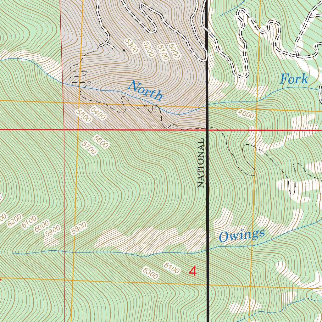 Hamilton South, MT FSTopo Legacy Map by US Forest Service - Topo ...