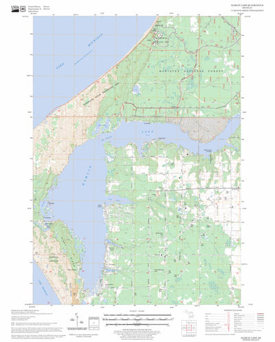 US Forest Service - Topo Hamlin Lake, MI FSTopo Legacy digital map