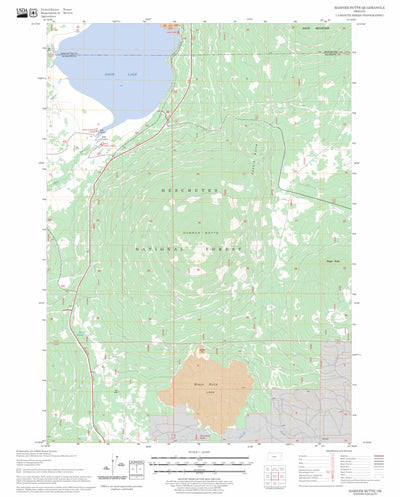 US Forest Service - Topo Hamner Butte, OR FSTopo Legacy digital map