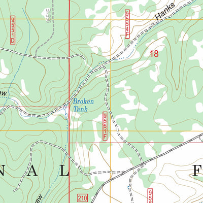 US Forest Service - Topo Hanks Draw, AZ FSTopo Legacy digital map