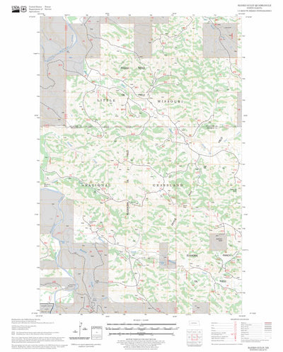 US Forest Service - Topo Hanks Gully, ND FSTopo Legacy digital map