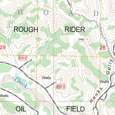 US Forest Service - Topo Hanks Gully, ND FSTopo Legacy digital map
