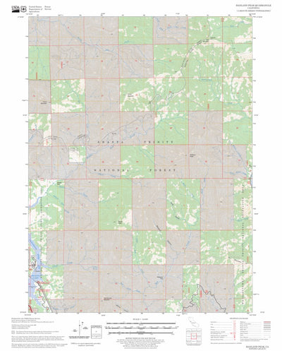 US Forest Service - Topo Hanland Peak, CA FSTopo Legacy digital map