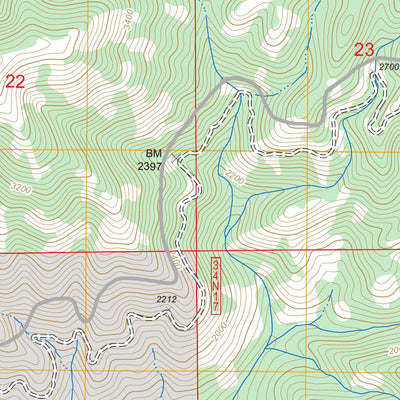 US Forest Service - Topo Hanland Peak, CA FSTopo Legacy digital map
