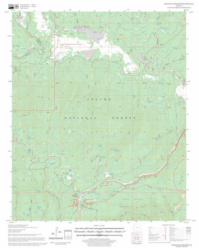 US Forest Service - Topo Hannagan Meadow, AZ FSTopo Legacy digital map