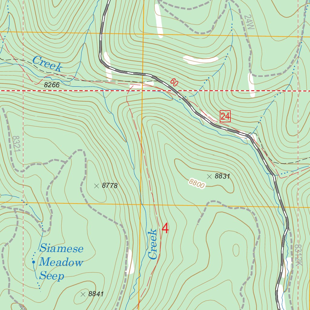 Hannagan Meadow, AZ FSTopo Legacy Map by US Forest Service - Topo ...