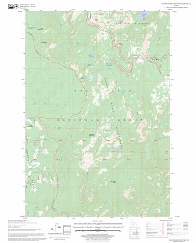 US Forest Service - Topo Hanover Mountain, ID FSTopo Legacy digital map