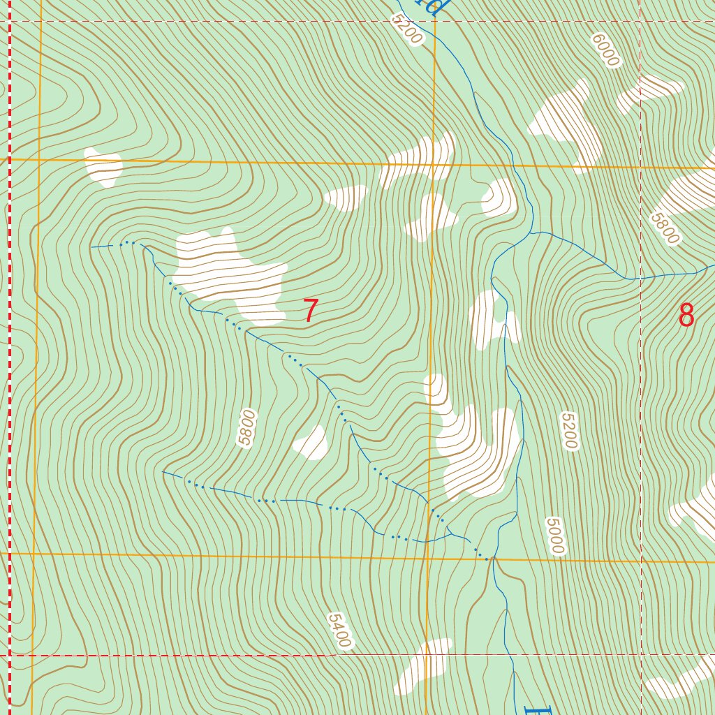 Hanover Mountain, ID FSTopo Legacy Map by US Forest Service - Topo ...