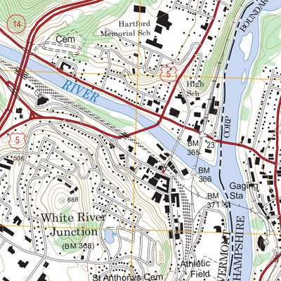 US Forest Service - Topo Hanover, NH - VT FSTopo Legacy digital map
