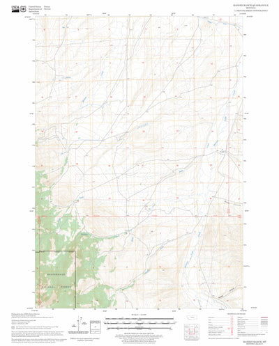US Forest Service - Topo Hansen Ranch, MT FSTopo Legacy digital map