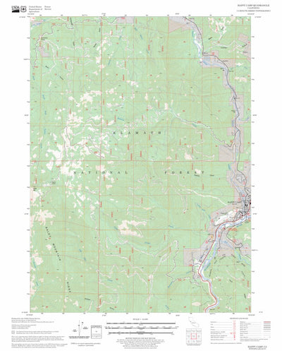 US Forest Service - Topo Happy Camp, CA FSTopo Legacy digital map