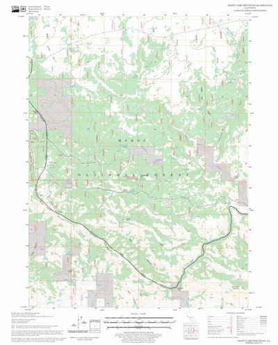 US Forest Service - Topo Happy Camp Mountain, CA FSTopo Legacy digital map