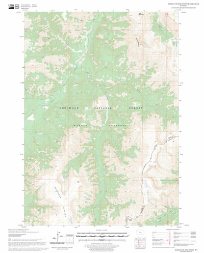 US Forest Service - Topo Hardluck Mountain, WY FSTopo Legacy digital map