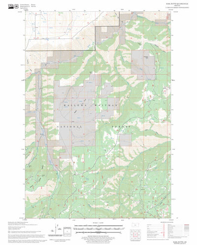 US Forest Service - Topo Harl Butte, OR FSTopo Legacy digital map