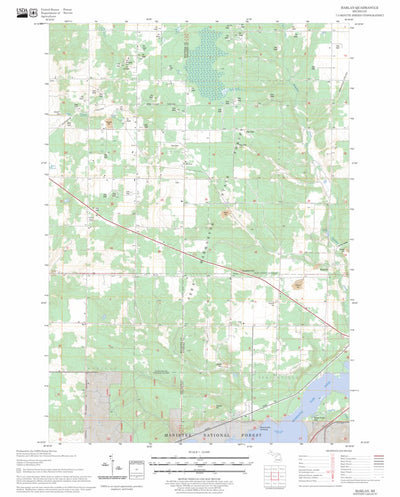 US Forest Service - Topo Harlan, MI FSTopo Legacy digital map