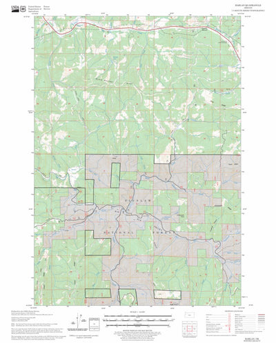 US Forest Service - Topo Harlan, OR FSTopo Legacy digital map