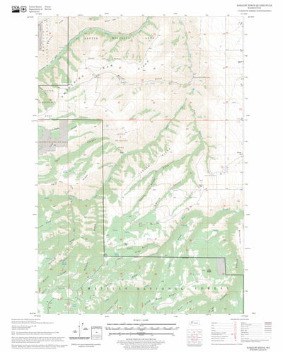 US Forest Service - Topo Harlow Ridge, WA FSTopo Legacy digital map