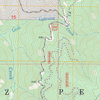 US Forest Service - Topo Harpster, ID FSTopo Legacy digital map