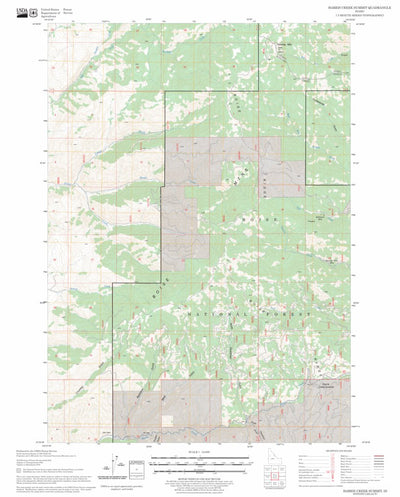 US Forest Service - Topo Harris Creek Summit, ID FSTopo Legacy digital map