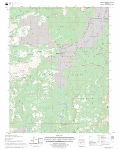 US Forest Service - Topo Harris Lake, CO FSTopo Legacy digital map