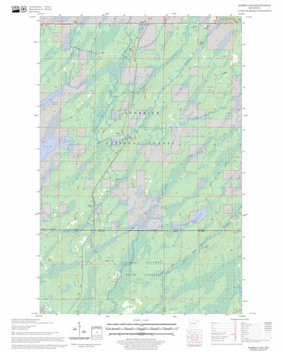 US Forest Service - Topo Harris Lake, MN FSTopo Legacy digital map