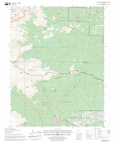 US Forest Service - Topo Harris Park, CO FSTopo Legacy digital map