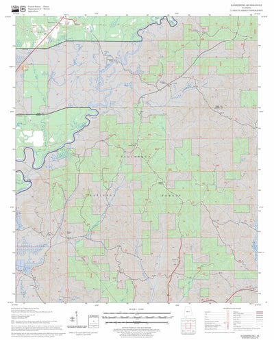 US Forest Service - Topo Harrisburg, AL FSTopo Legacy digital map