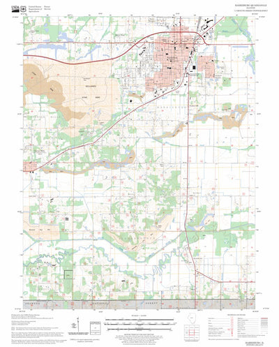 US Forest Service - Topo Harrisburg, IL FSTopo Legacy digital map