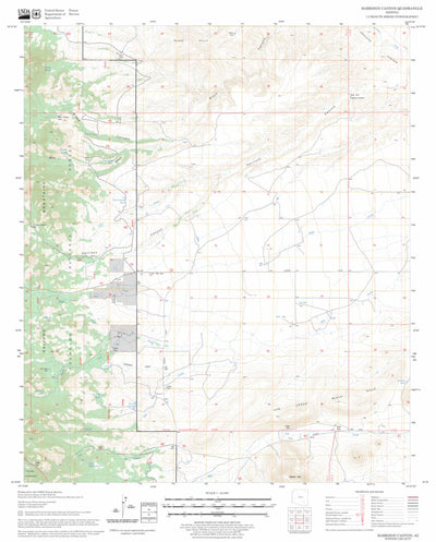 US Forest Service - Topo Harrison Canyon, AZ FSTopo Legacy digital map