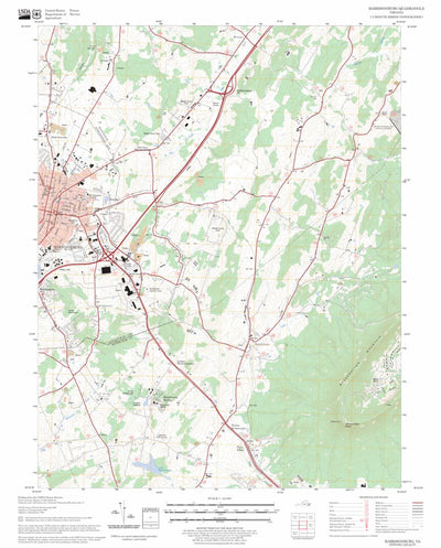 US Forest Service - Topo Harrisonburg, VA FSTopo Legacy digital map