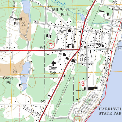 US Forest Service - Topo Harrisville, MI FSTopo Legacy digital map