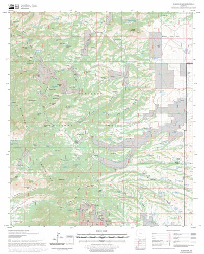 US Forest Service - Topo Harshaw, AZ FSTopo Legacy digital map