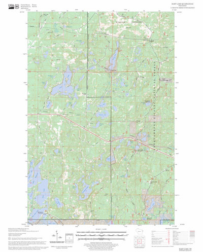 US Forest Service - Topo Hart Lake, WI FSTopo Legacy digital map