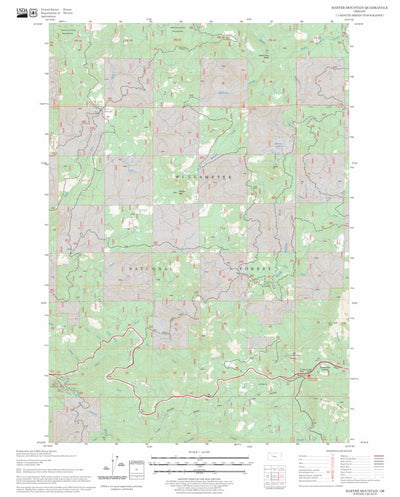 US Forest Service - Topo Harter Mountain, OR FSTopo Legacy digital map