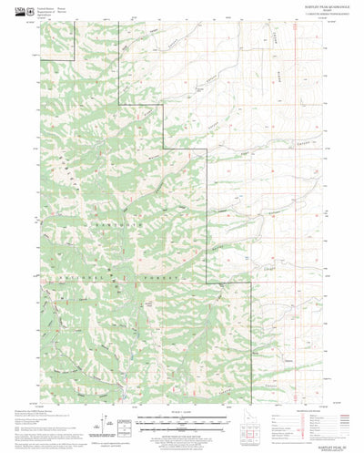US Forest Service - Topo Hartley Peak, ID FSTopo Legacy digital map
