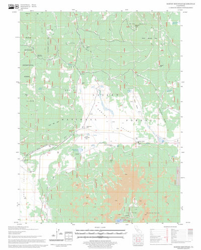 US Forest Service - Topo Harvey Mountain, CA FSTopo Legacy digital map