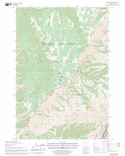 US Forest Service - Topo Hat Point, OR - ID FSTopo Legacy digital map