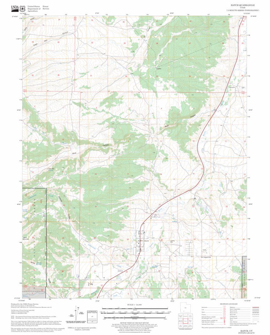 Hatch, UT FSTopo Legacy Map by US Forest Service - Topo | Avenza Maps
